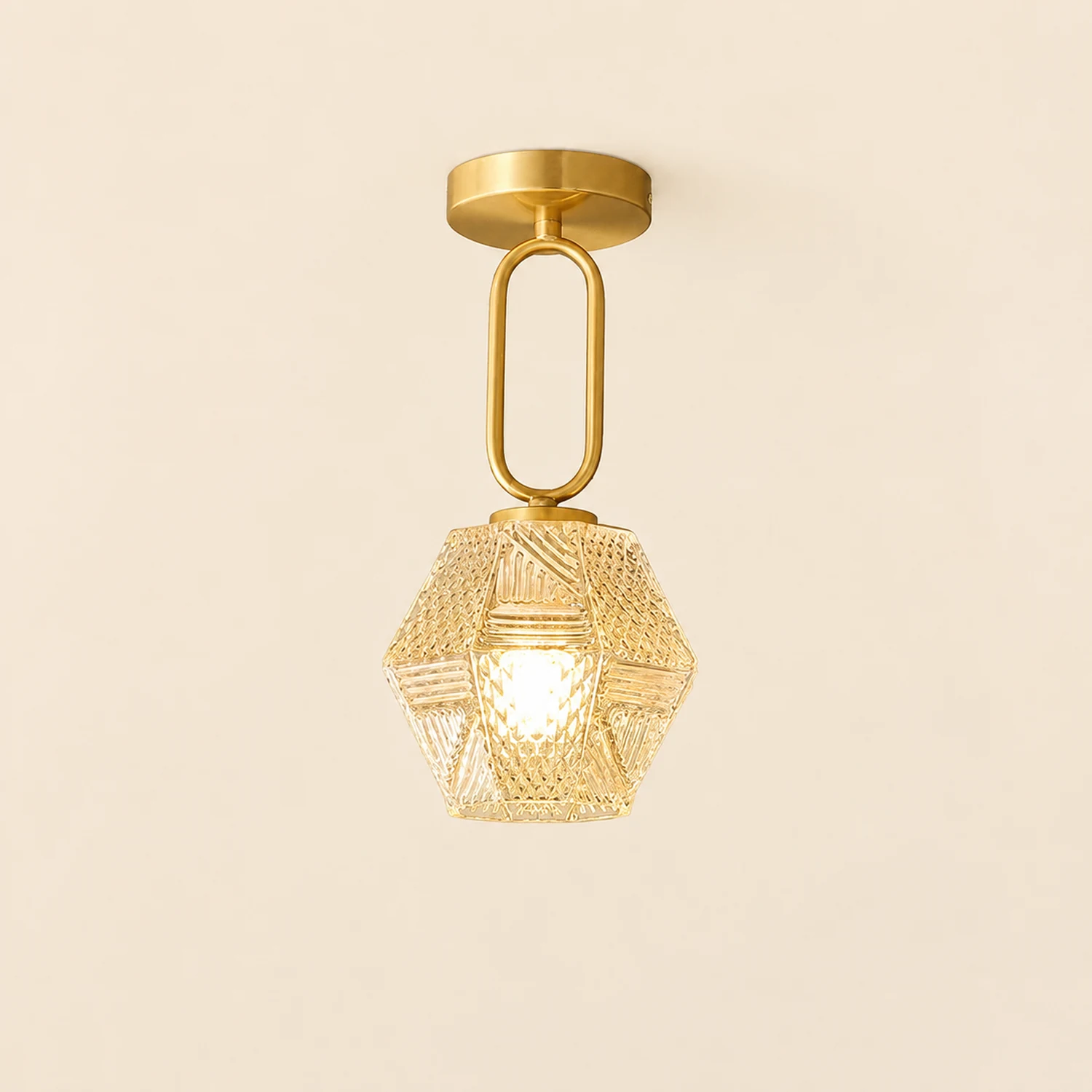 Diamond Cut Art Deco Ceiling Light - Lumpaz
