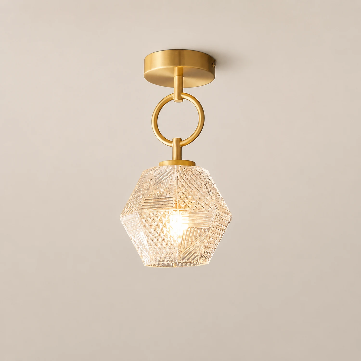 Diamond Cut Art Deco Ceiling Light - Lumpaz