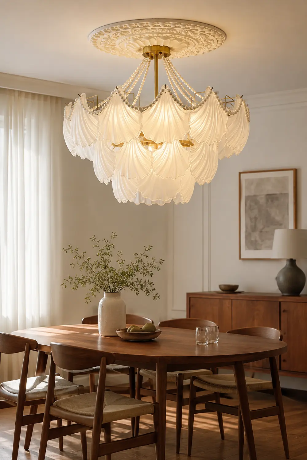 Scallop Shell Chandelier - Lumpaz