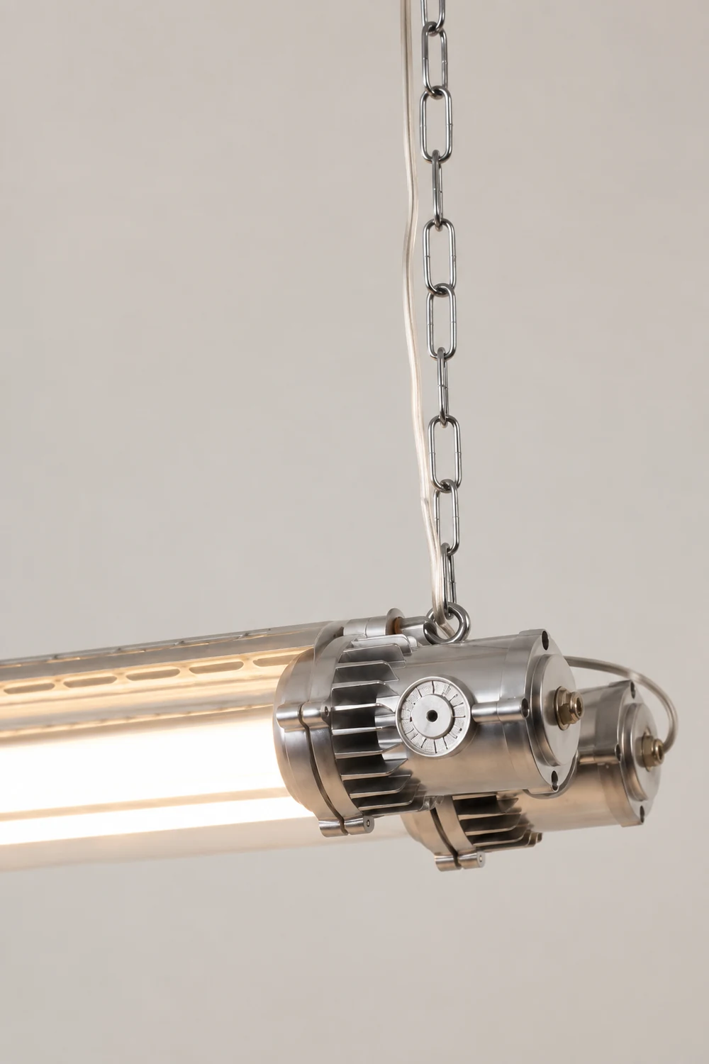 Double Tube Silver Chandelier - Lumpaz