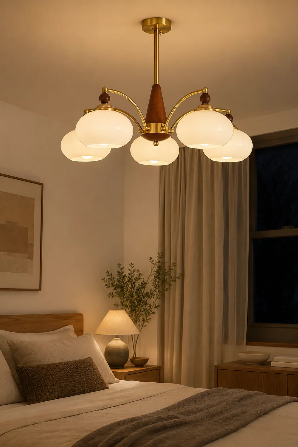Tillary Wood Chandelier - Lumpaz