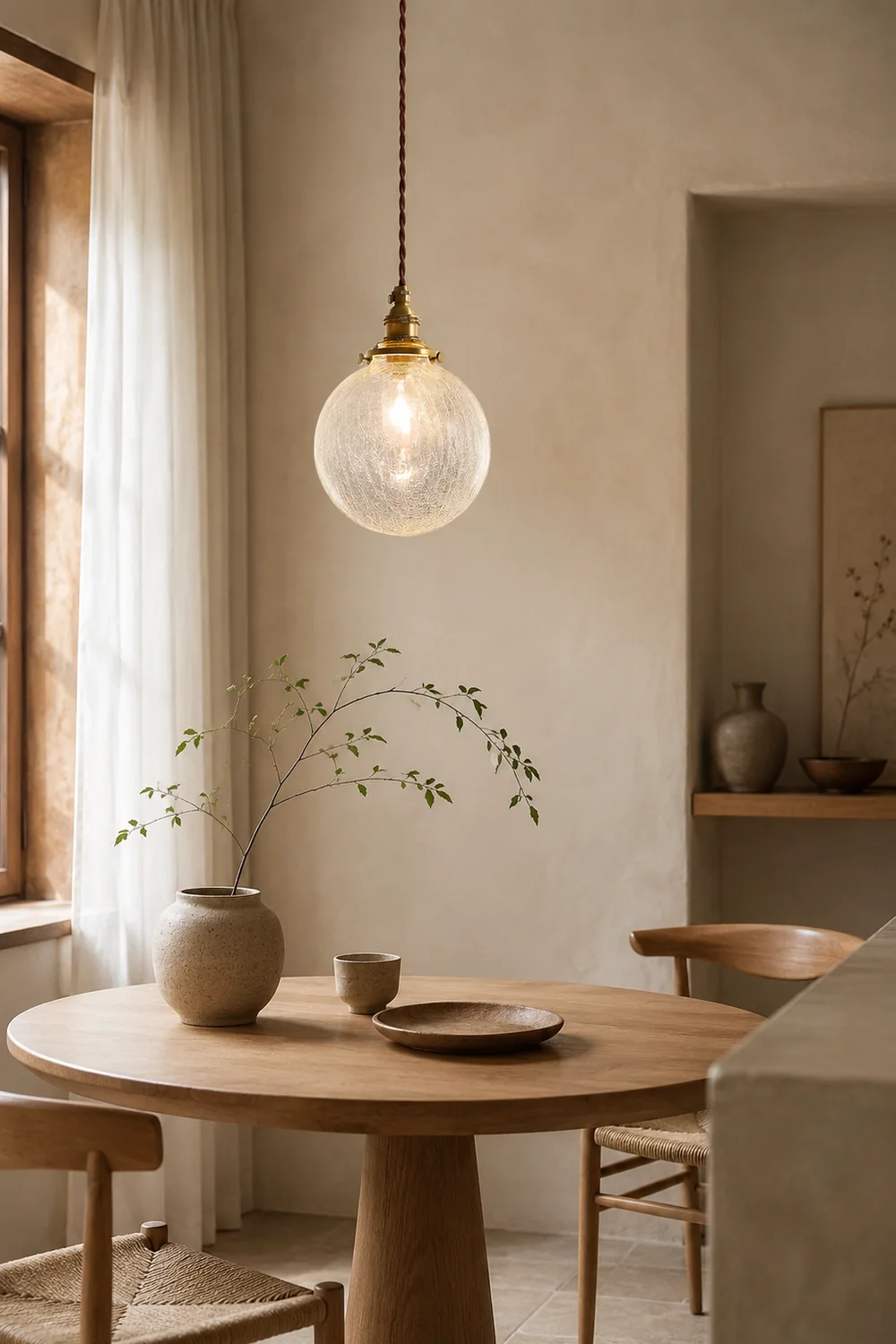 Crackle Glass Pendant Light - Lumpaz