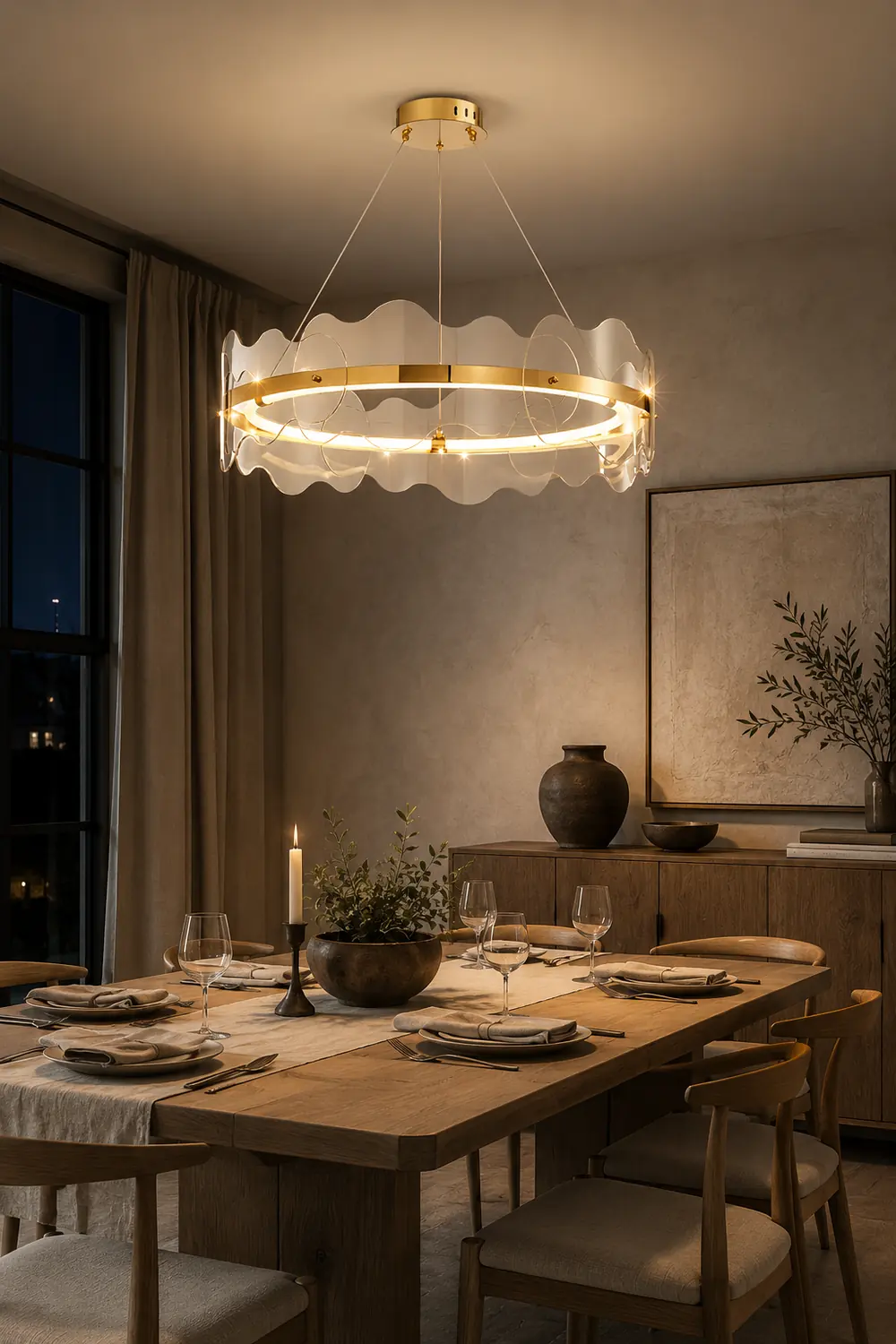 Acrylic Wave Chandelier - Lumpaz