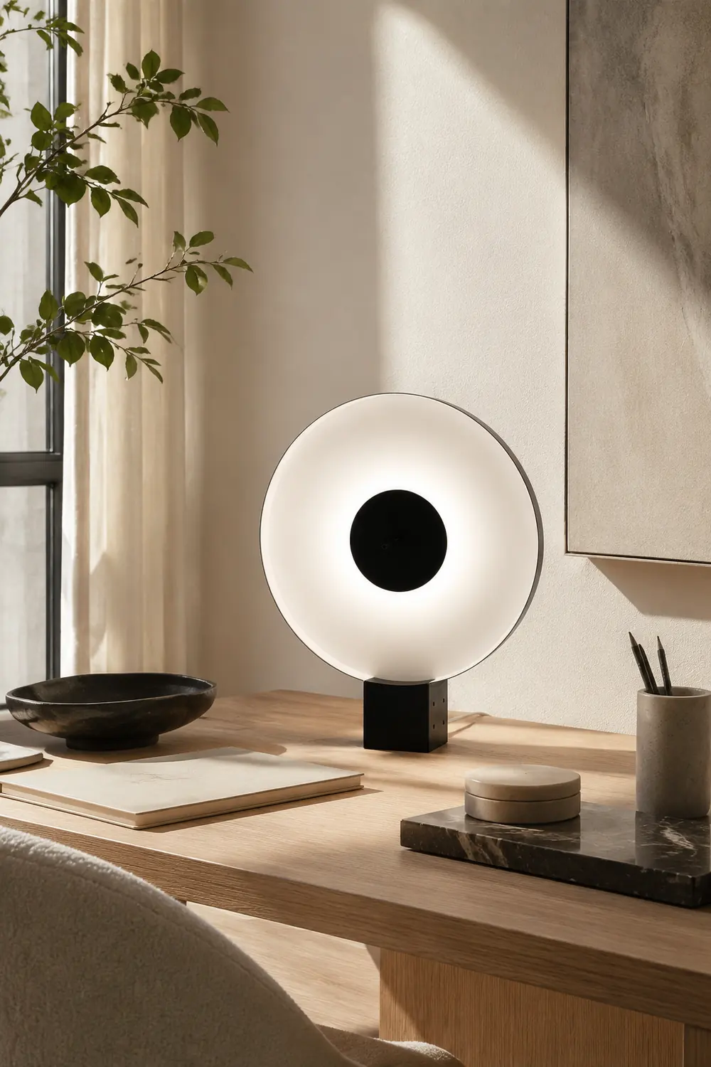 Round Flying Saucer Table Lamp - Lumpaz