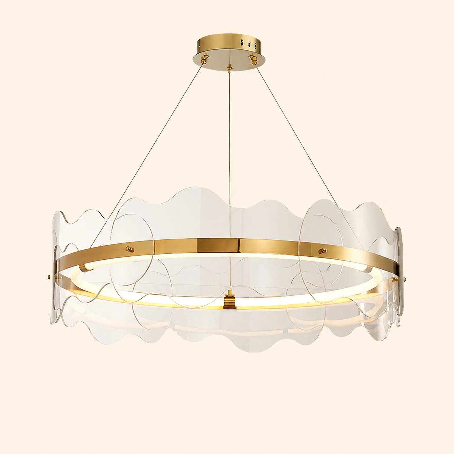 Acrylic Wave Chandelier - Lumpaz