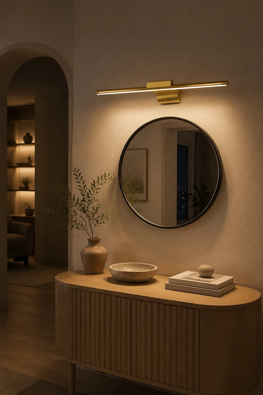 Metallic Streamlined Wall Lamp - Lumpaz