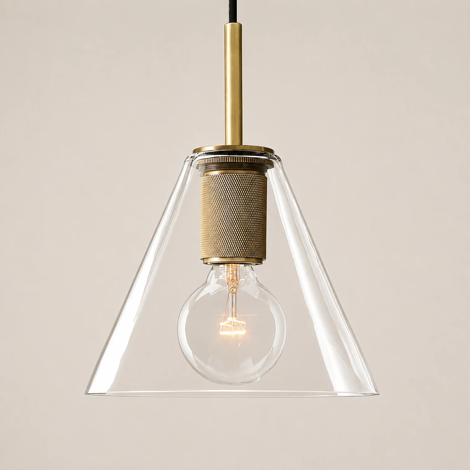 Armed Brass Pendant Lamp - Lumpaz