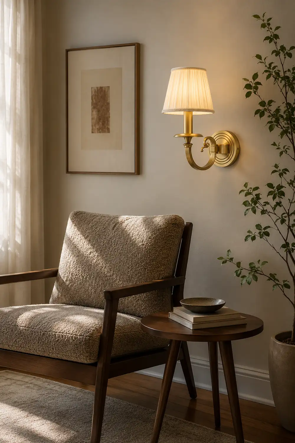 Pleated Brass Wall Lamp - Lumpaz