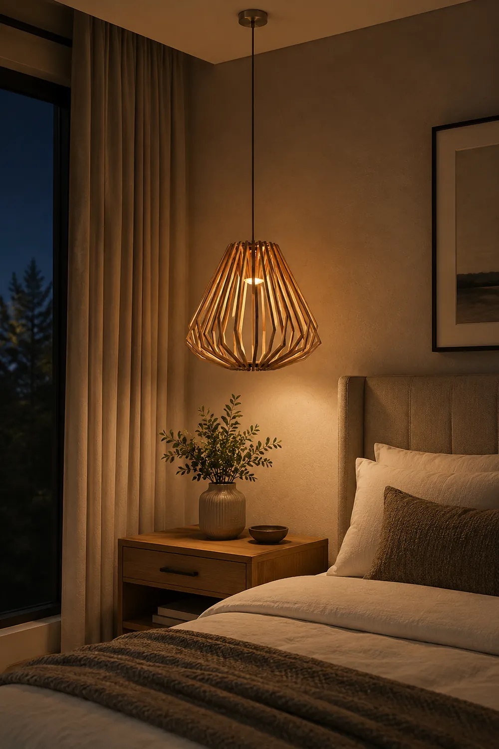 Wood Cage Pendant Lamp - Lumpaz