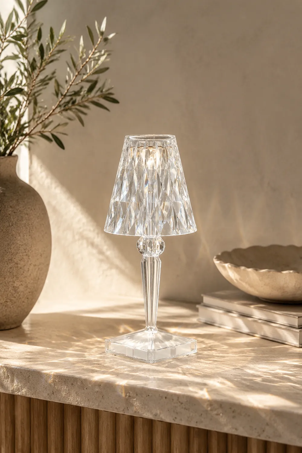 Sparkle Glam Built-in Battery Table Lamp - Lumpaz