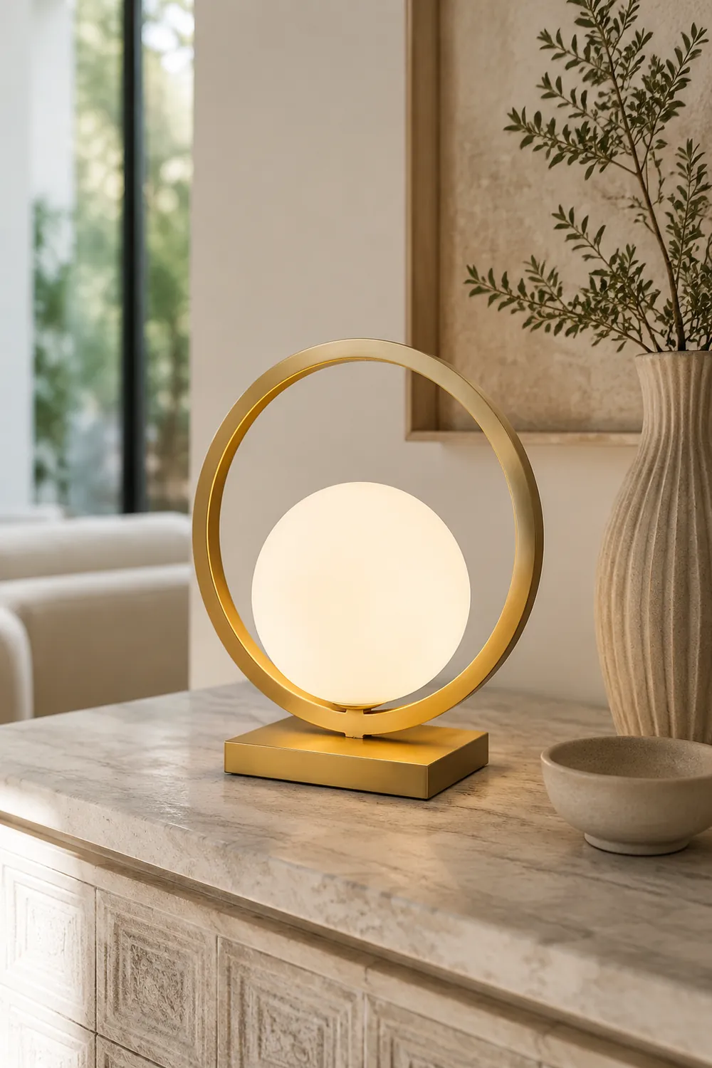 Lunar Brass Table Lamp - Lumpaz