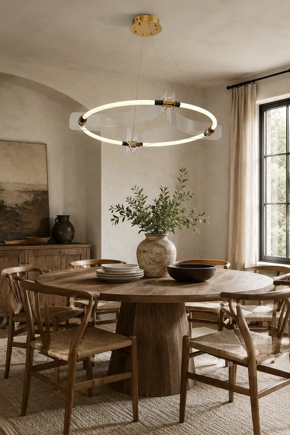 Four Acrylics Round Chandelier - Lumpaz