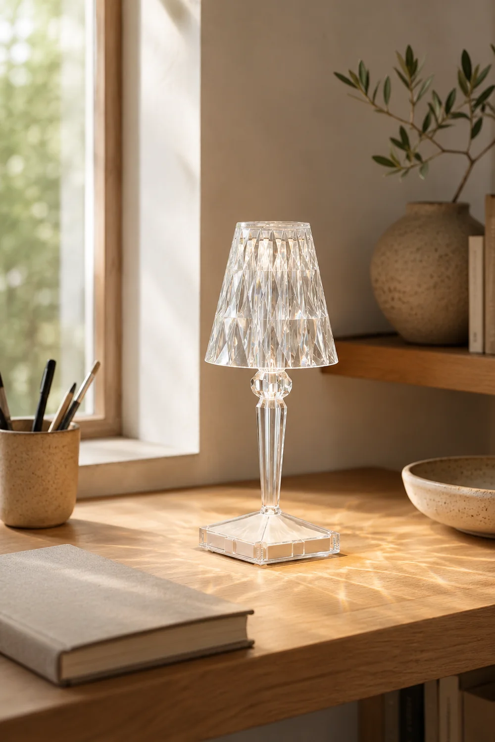 Sparkle Glam Built-in Battery Table Lamp - Lumpaz