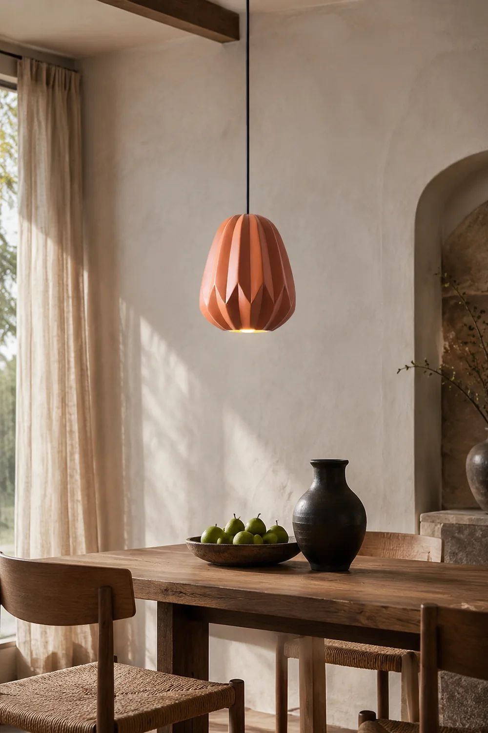 Papaya Resin Pendant Lamp - Lumpaz