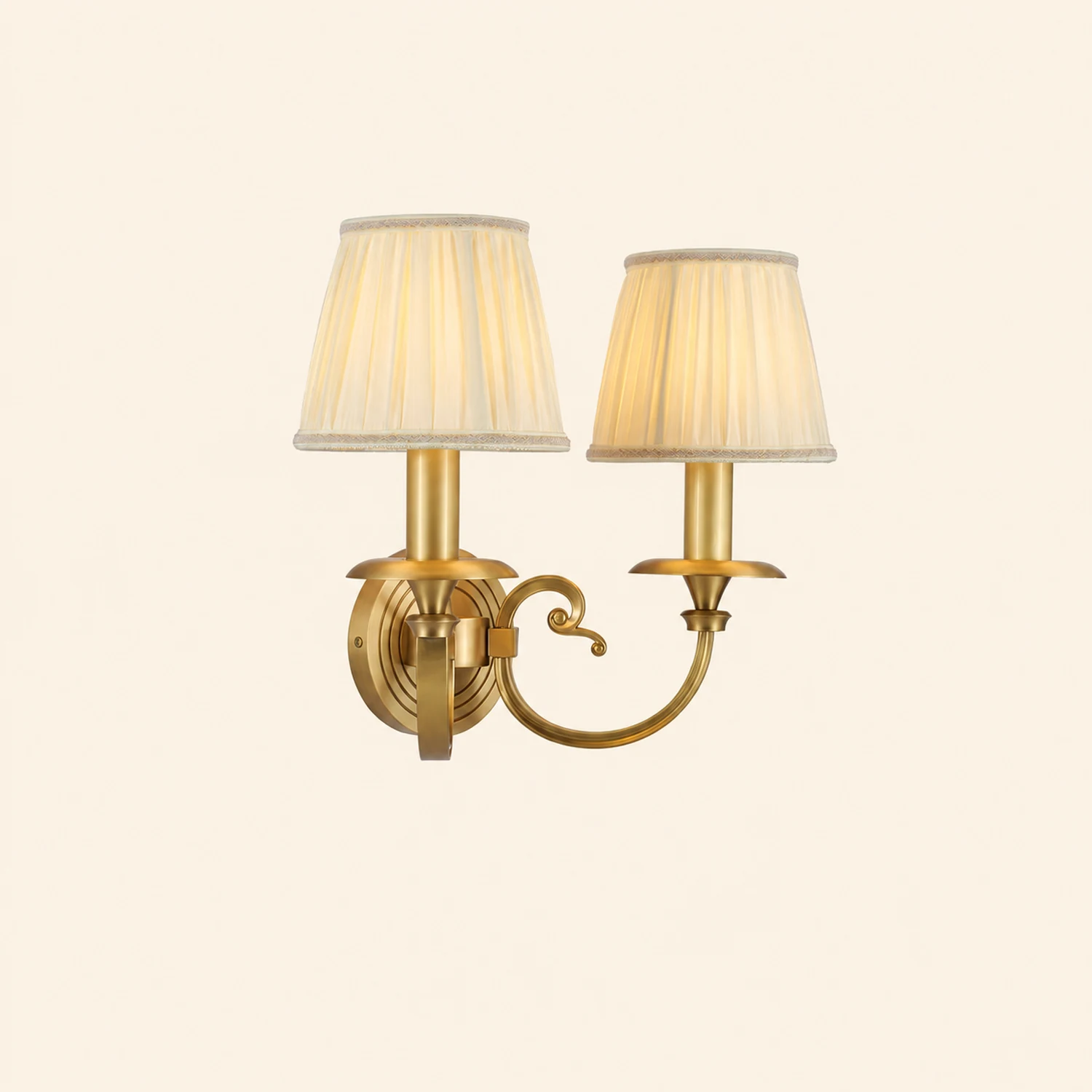 Pleated Brass Wall Lamp - Lumpaz