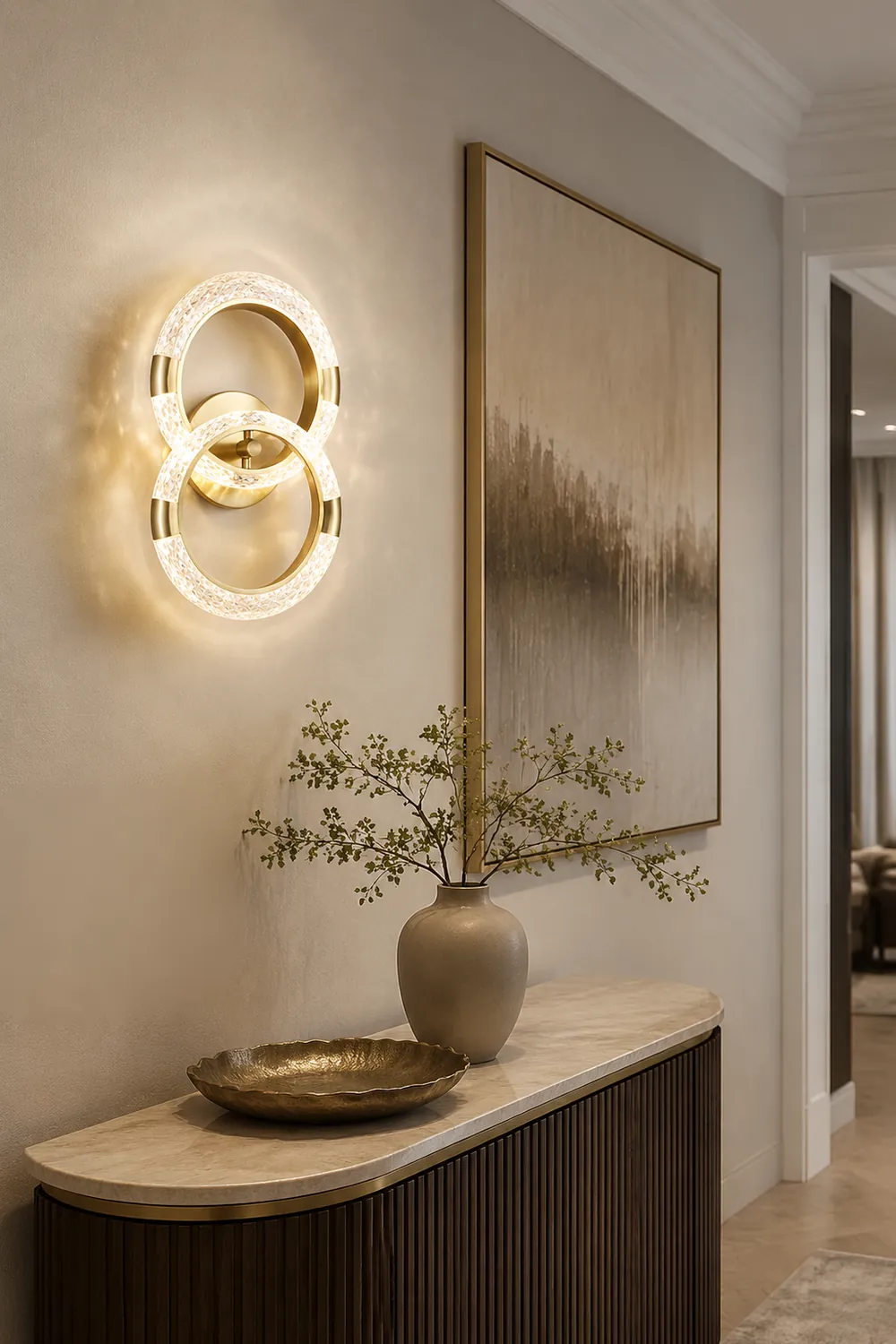 Crystal LED Round Wall Lamp - Lumpaz