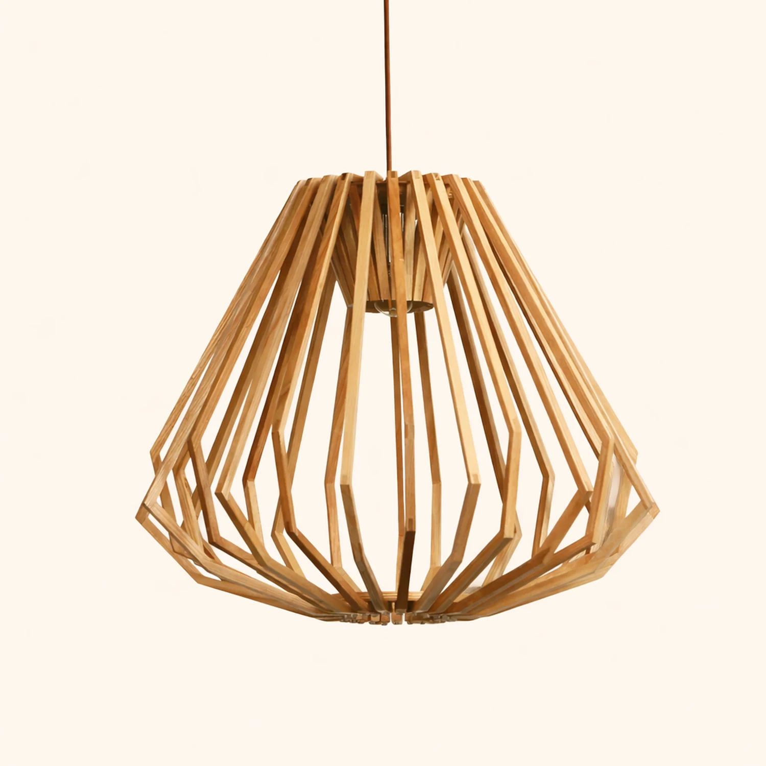 Wood Cage Pendant Lamp - Lumpaz