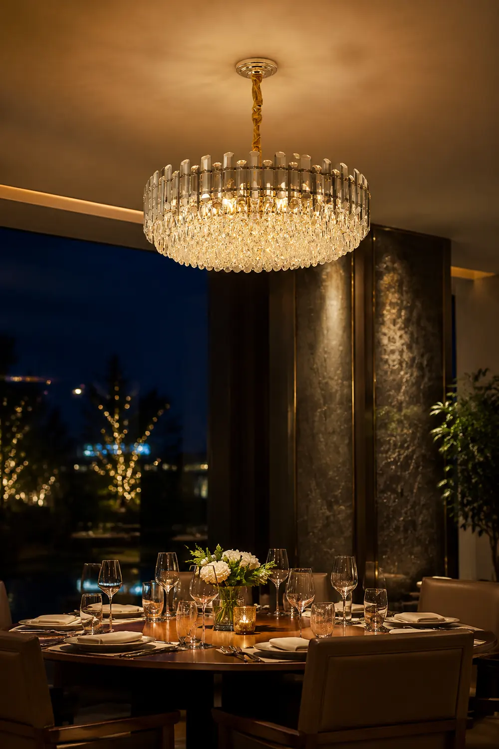 Modern Crystal Tier Chandelier - Lumpaz