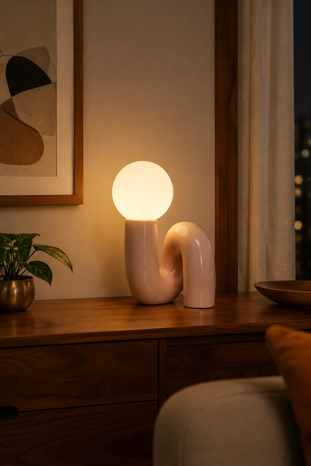 Spiral Glass Table Lamp - Lumpaz