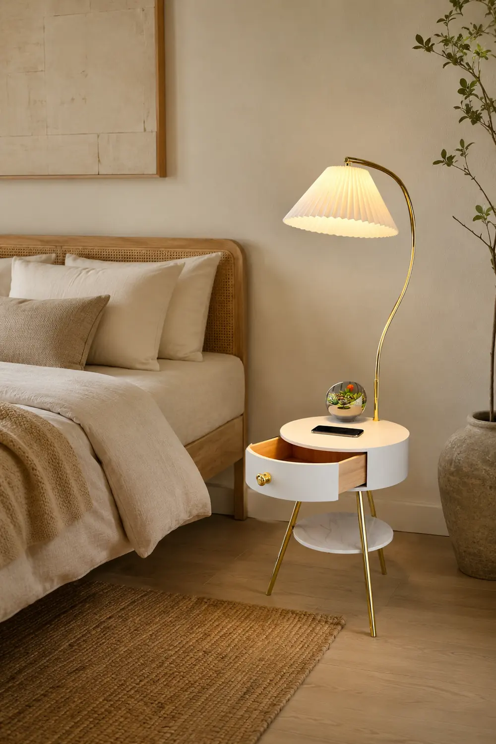 Pleated Drawer Floor Light - Lumpaz