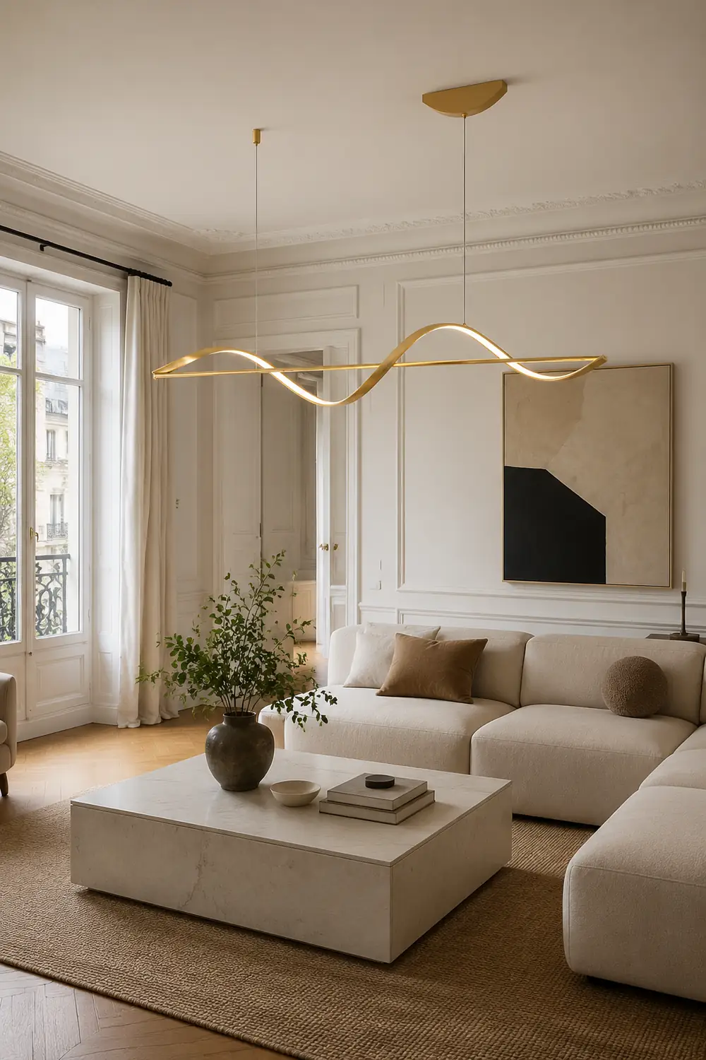 Whisper Linear Island Chandelier - Lumpaz