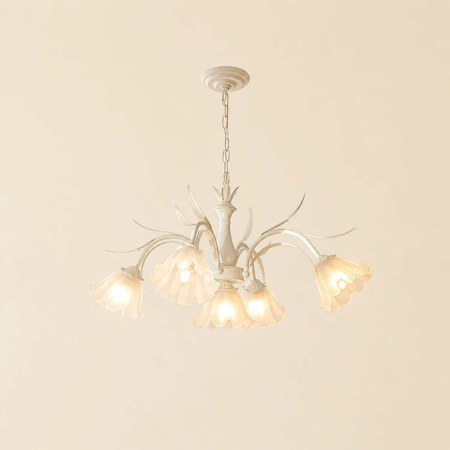 Murano Cream Chandelier - Lumpaz
