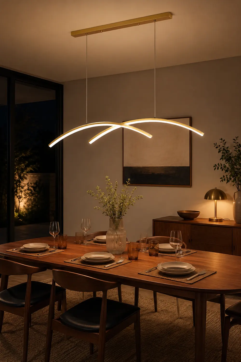 Oscillating Strip Island Chandelier - Lumpaz