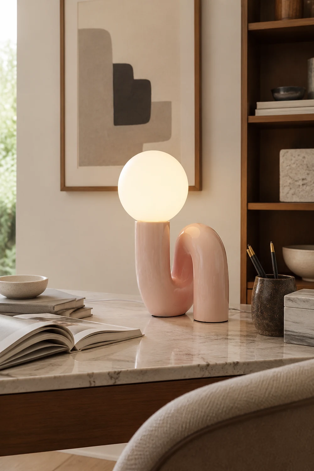 Spiral Glass Table Lamp - Lumpaz