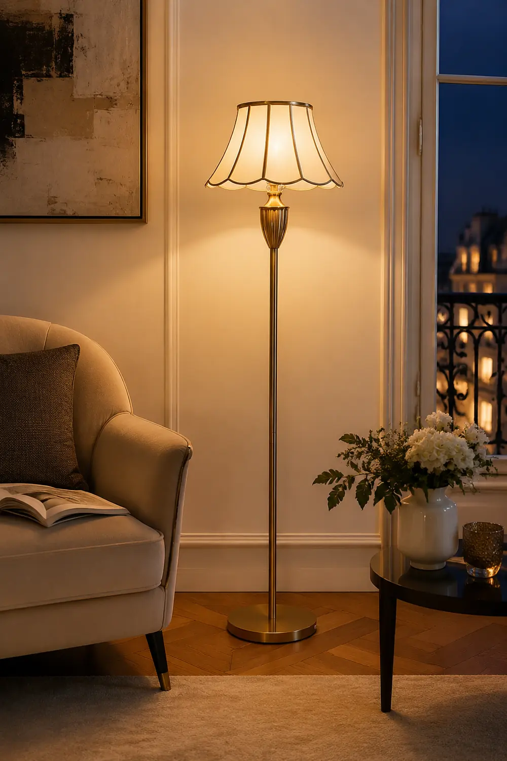 Kristall Brass Floor Lamp - Lumpaz