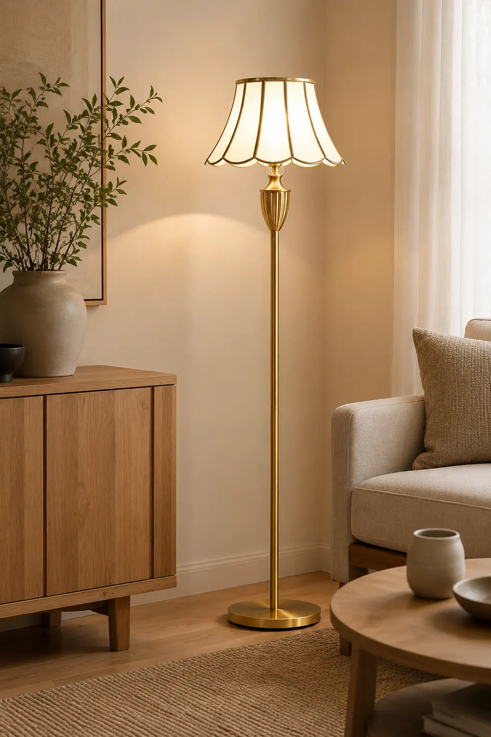 Kristall Brass Floor Lamp - Lumpaz