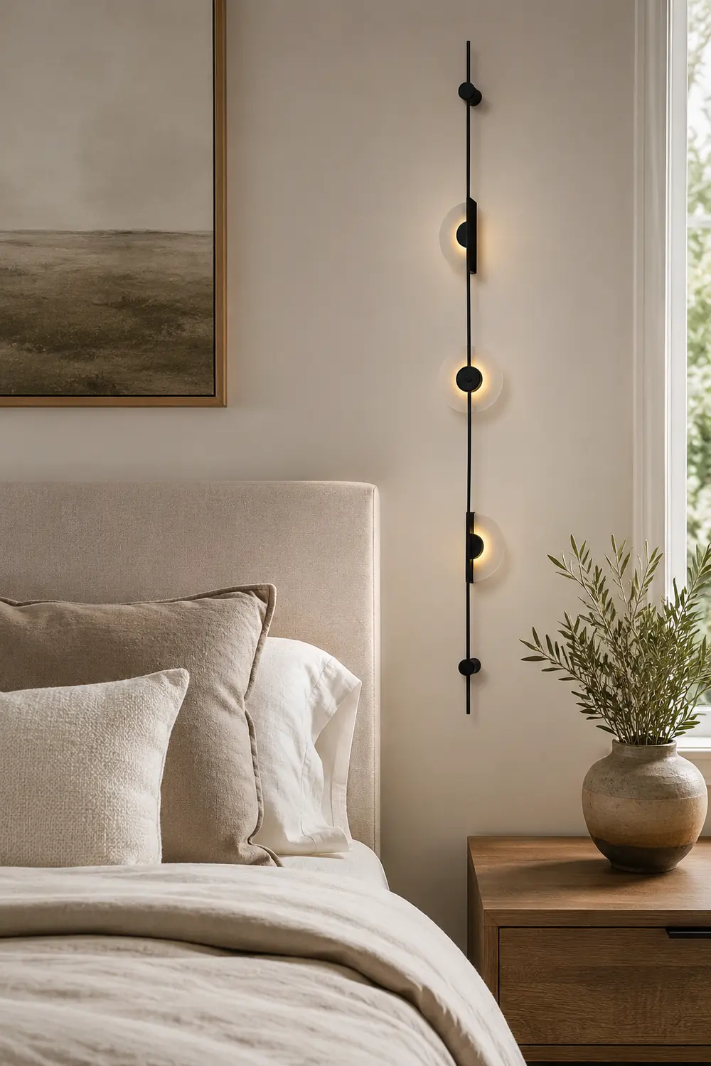 Black Slender Alabaster Wall Lamp - Lumpaz