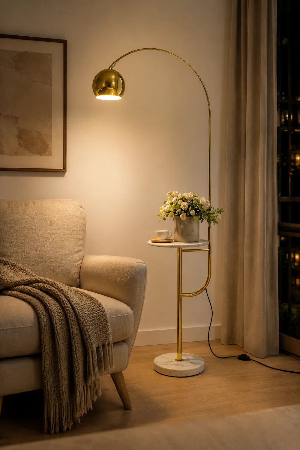 Arc Drawer Floor Lamp - Lumpaz