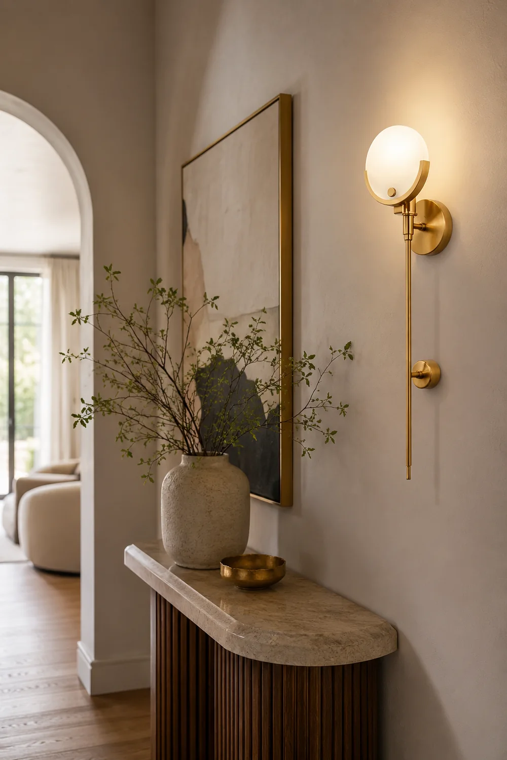 Ava Brass Wall Lamp - Lumpaz