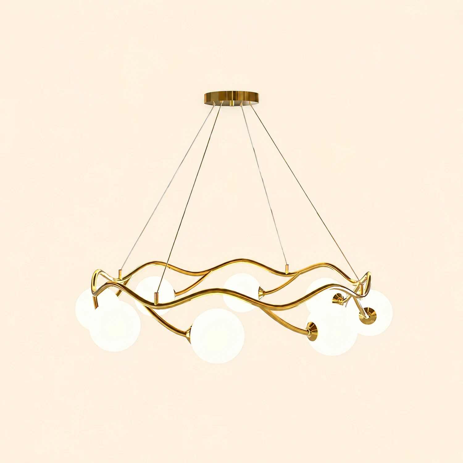 Circular Wave Chandelier - Lumpaz