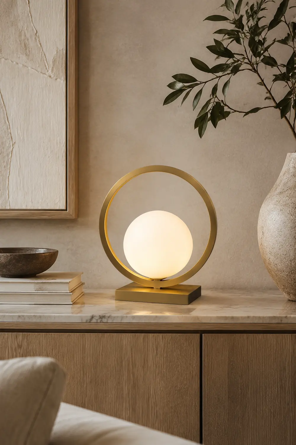 Lunar Brass Table Lamp - Lumpaz