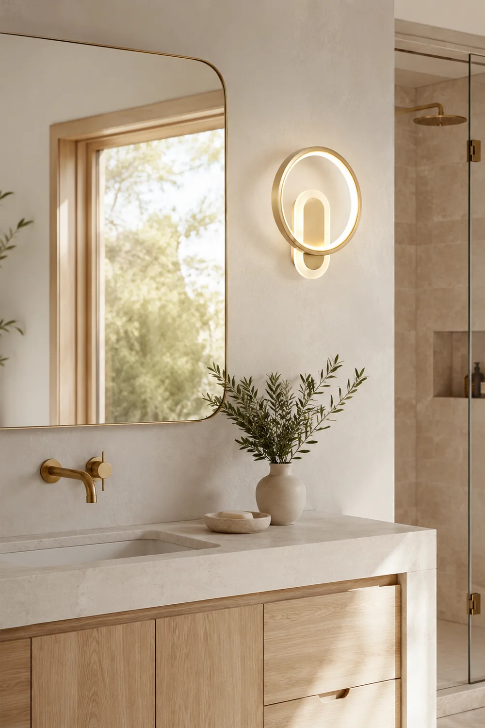 Round Brass Wall Lamp - Lumpaz