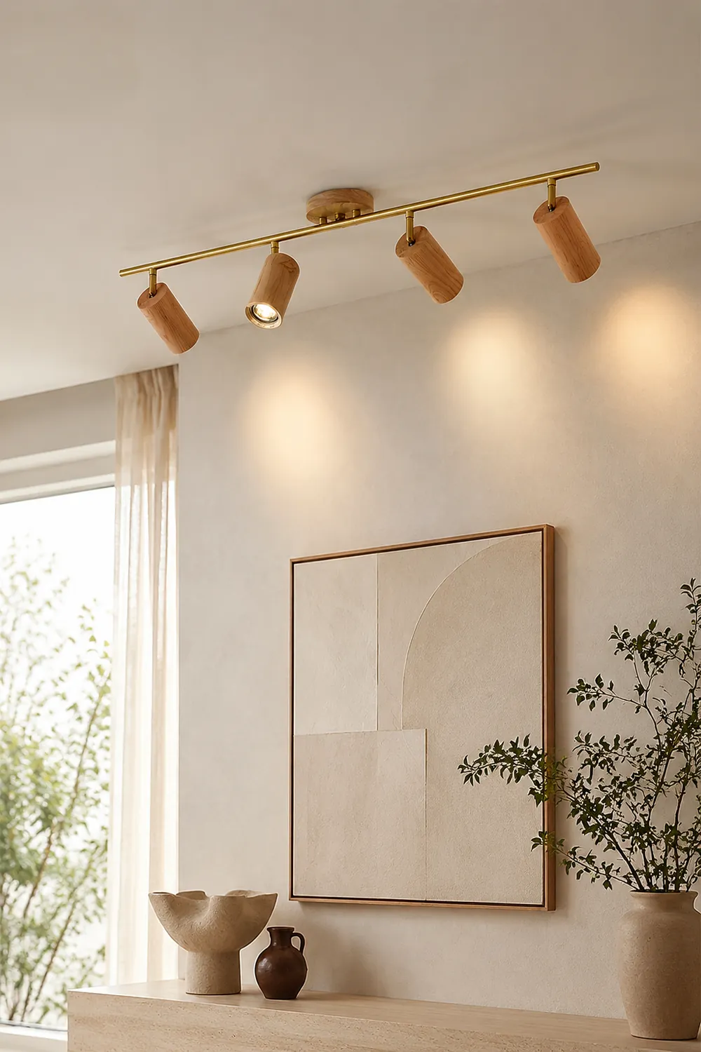 Shaker Wood Long Spotlight - Lumpaz