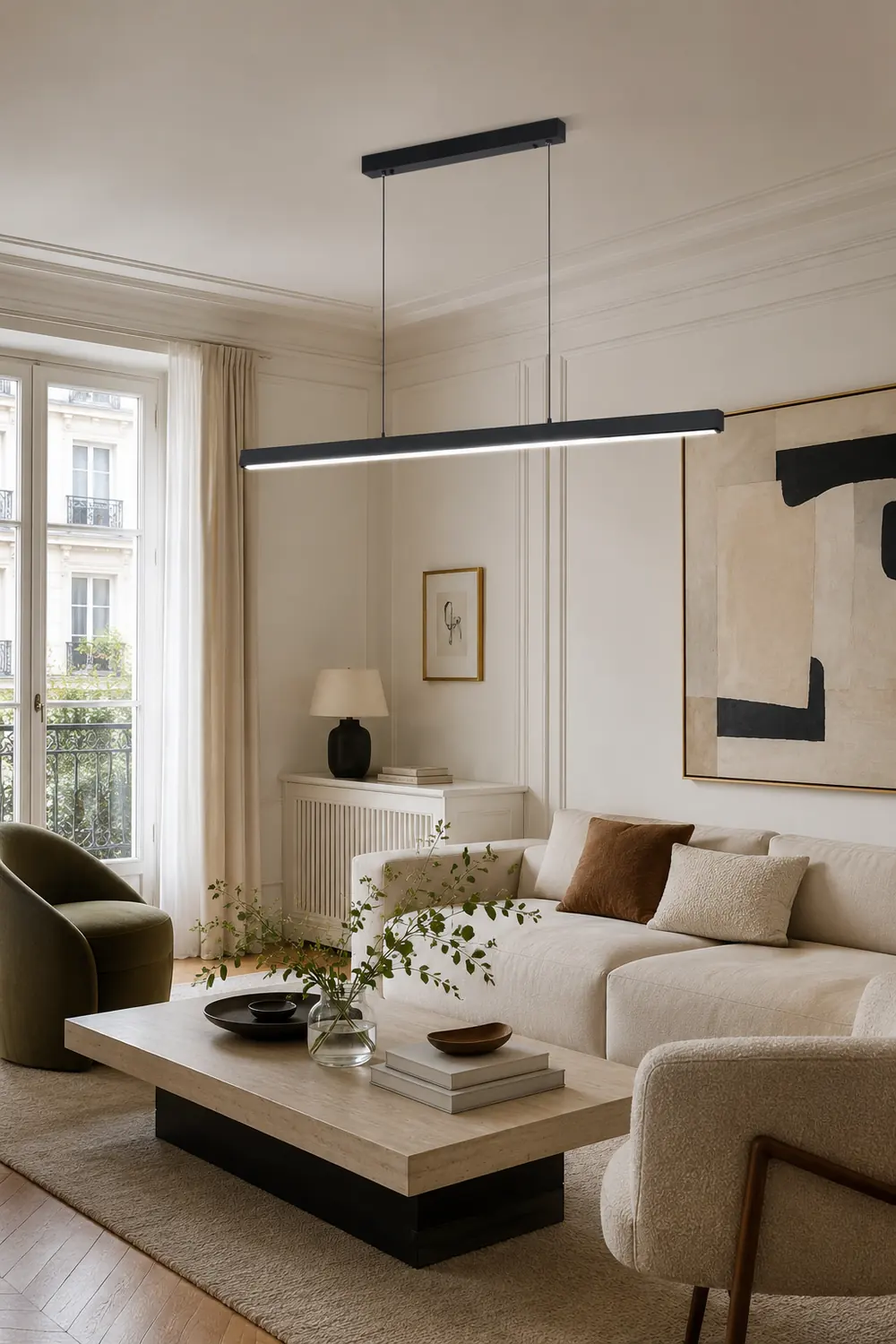 Edge Linear Island Chandelier - Lumpaz