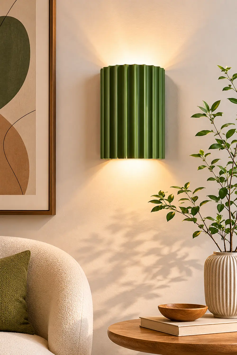 Fluted Resin Wall Lamp - Lumpaz