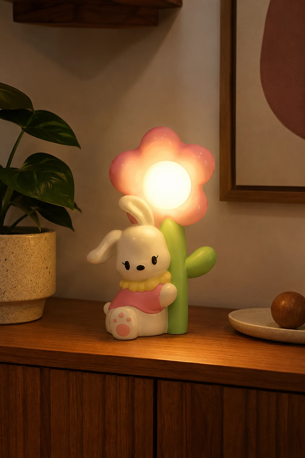 Bunny Flower Table Lamp - Lumpaz