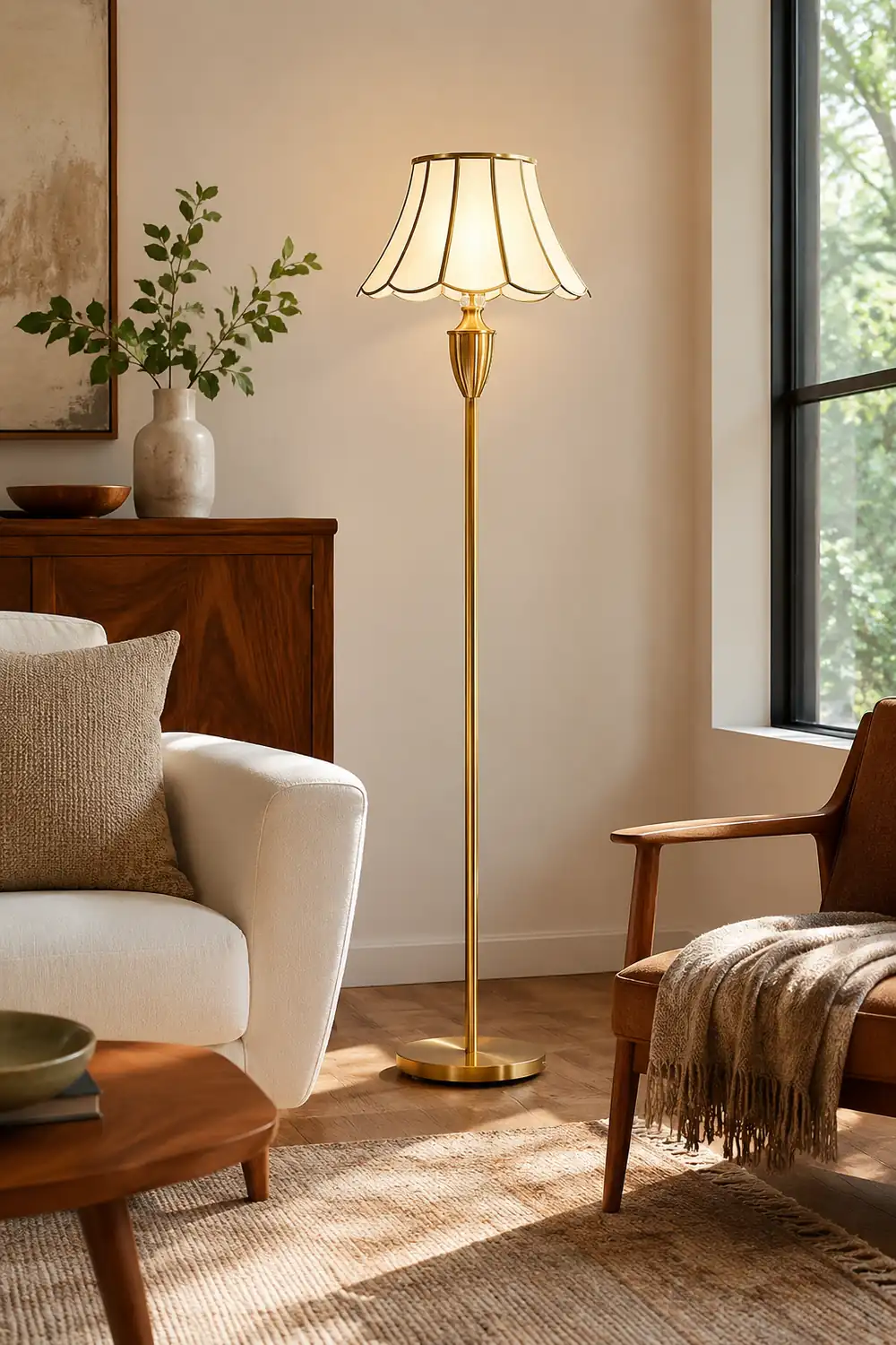 Kristall Brass Floor Lamp - Lumpaz