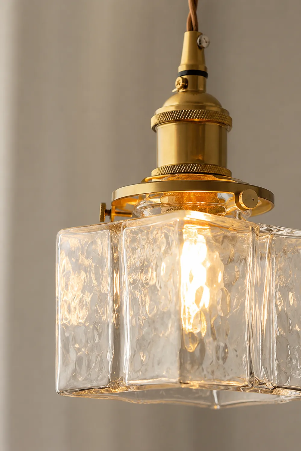 Jewel Glass Brass Pendant Light - Lumpaz
