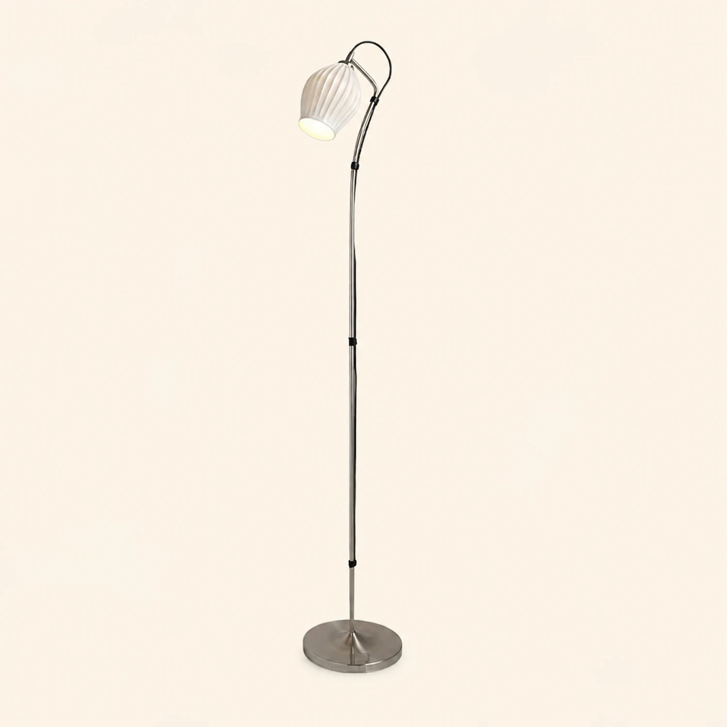 Ceramic Ribbed Floor Lamp - Lumpaz