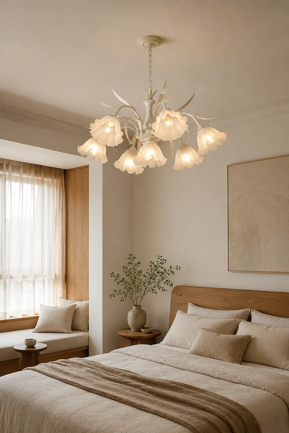 Murano Cream Chandelier - Lumpaz