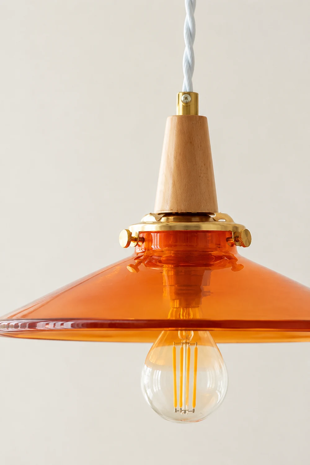 Orange Glass Pendant Lamp - Lumpaz