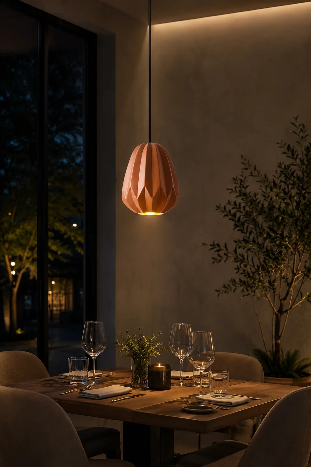 Papaya Resin Pendant Lamp - Lumpaz