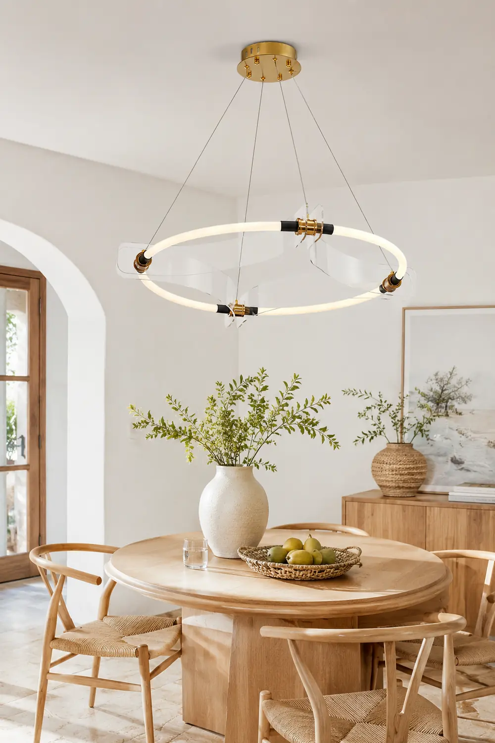Four Acrylics Round Chandelier - Lumpaz