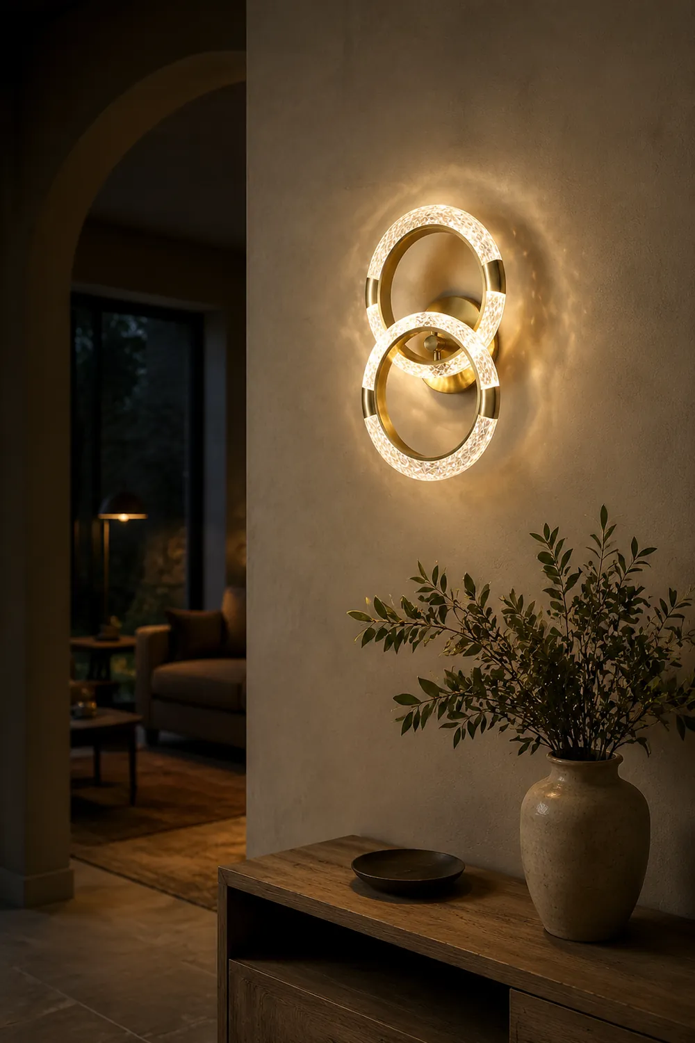 Crystal LED Round Wall Lamp - Lumpaz