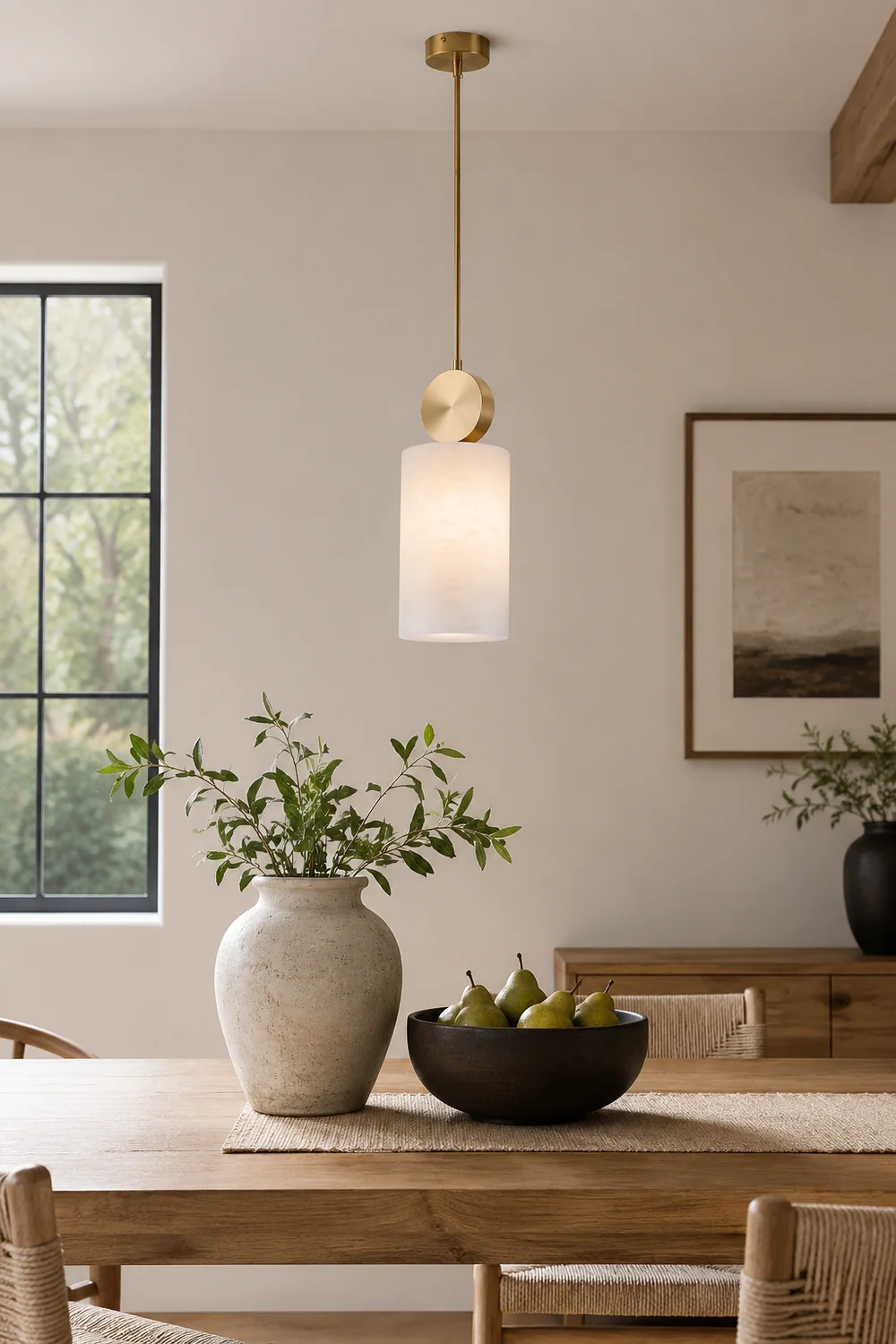 Etruscan Alabaster Pendant Light - Lumpaz
