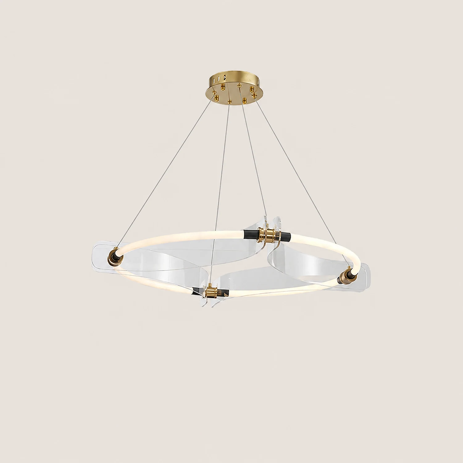 Four Acrylics Round Chandelier - Lumpaz